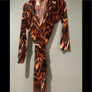 Papillonblanc jewel tone wrap dress small/petite